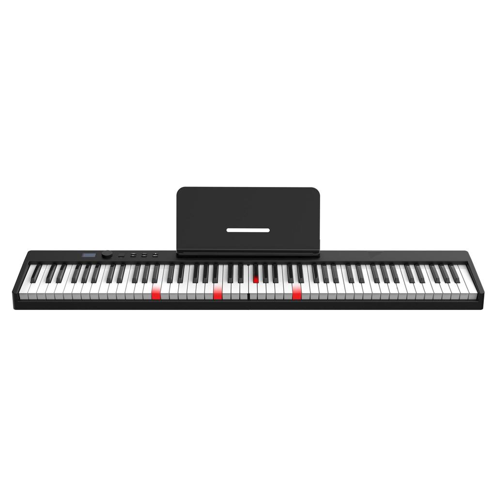 Rechargeable 88-Key Foldable Portable Bluetooth MIDI Keyboard for Beginners and Adults