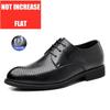 Hollow Out Breathable Flat/6cm Heel Spring Summer Men's Leather Dress Shoes Fashion Casual Height Increase Elevator Shoes Man
