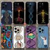 Capa de Celular Biologia DNA Ciência Para Apple iPhone 15,14,13,12,11,Pro,X,XS,Max,XR,Plus,Mini Capa Preta Macia