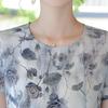 Elegant Chiffon Short Sleeve Two-Piece Set for Middle-Aged Women - Petite Summer Slimming Top, Fashionable for Women Over 50