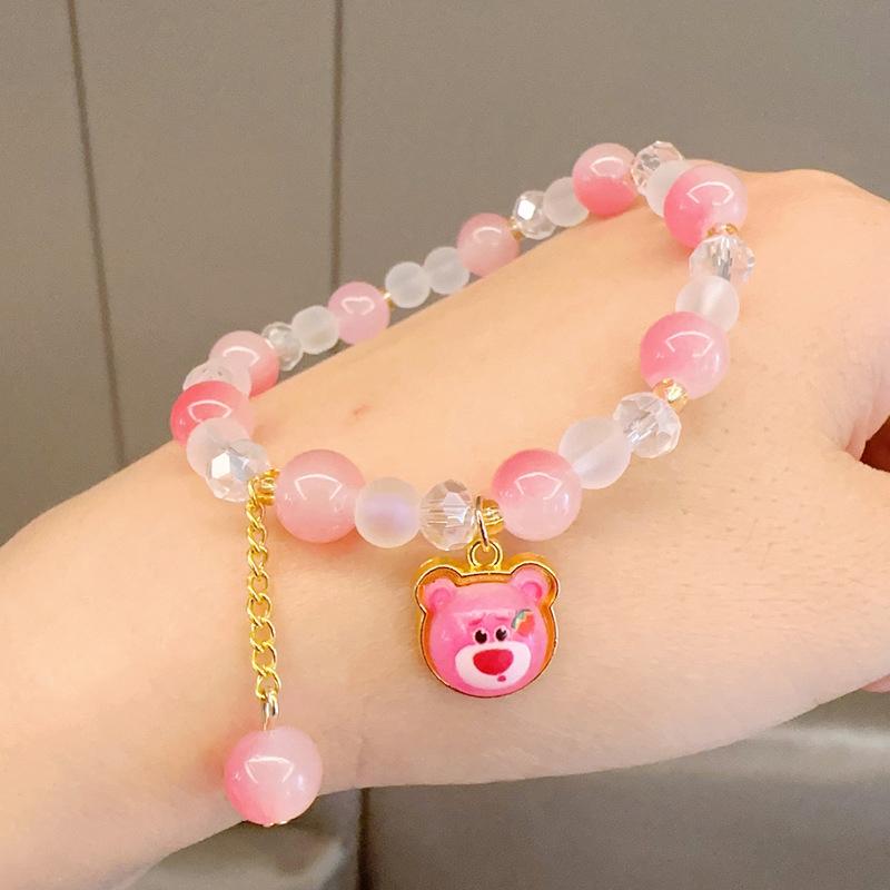 Cartoon Cute Sanrio  Bracelet Girls Kawaii Bracelet Creative Hello Kitty Beaded Bracelet Girl Gifts