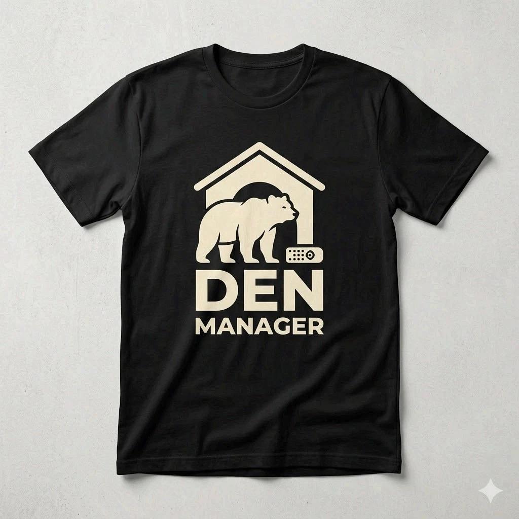 Den Manager Papa Bear Shirt Funny Father s Day Gift for Dad Tee L