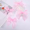 30pcs/bag Gift Wrap Bows With Twist Ties Bow Accessories Party Decor Polyester Bow Pink White 9x12cm
