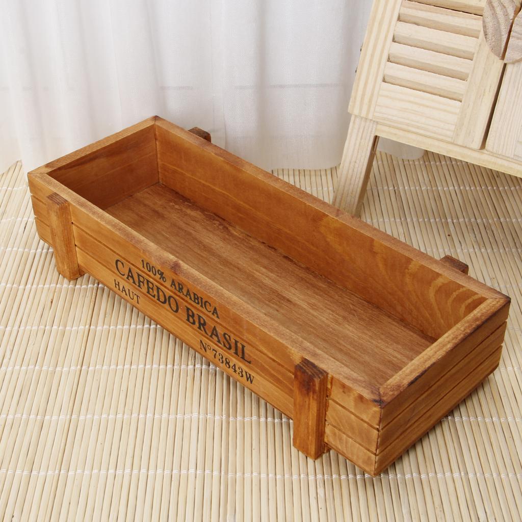 Vasi da giardino decorativi vintage per piante grasse, scatole di legno, casse, fioriere rettangolari in legno, vasi da fiori, decorazioni per il giardinaggio