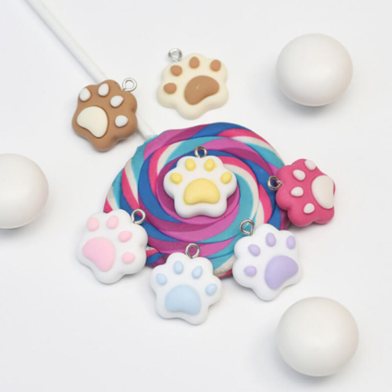 Soft cat jelly paw keyring key holder keychain 1