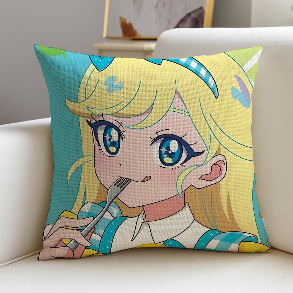 Cute HHimitsu No AiPriS Cushion Cover Breathable and Skinfriendly Linen Pillowcase Square Removable and Washable Cushion