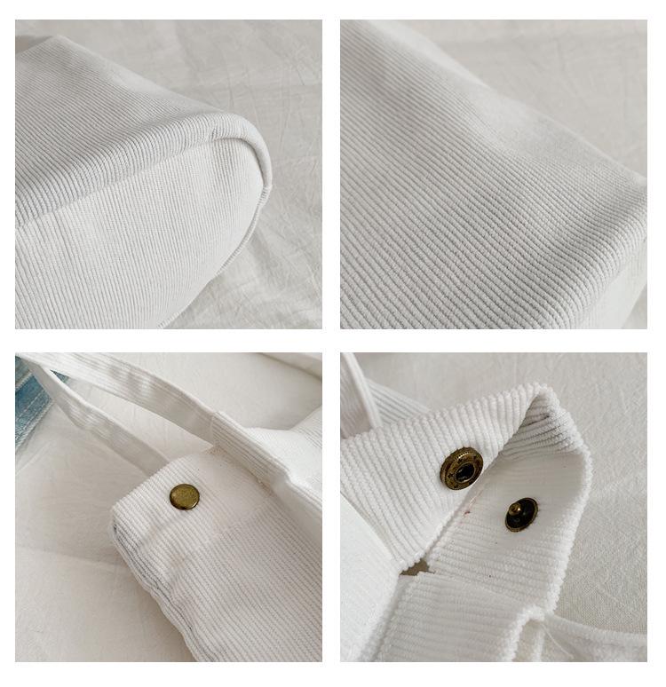 Modische Cord-Umhängetasche - Vielseitige Handtasche mit großem Fassungsvermögen für Damen