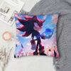 Shadows S-Sonics Hedgehog Double-Sided Printed Square Pillow Cover Decorative Cushion Cover For Sofa Bedroom Bedside