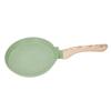 Frying Pan Wood Handle Aluminum Alloy Cooking Skillet Fast Heating Non Stick Omelet Pan for Home Kitchen