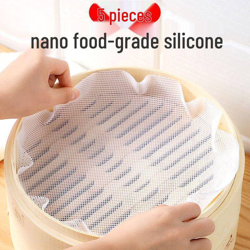 Food-Grade Non-Stick High-Temperature Silicone Steamer Mat for Baozi and Mantou
