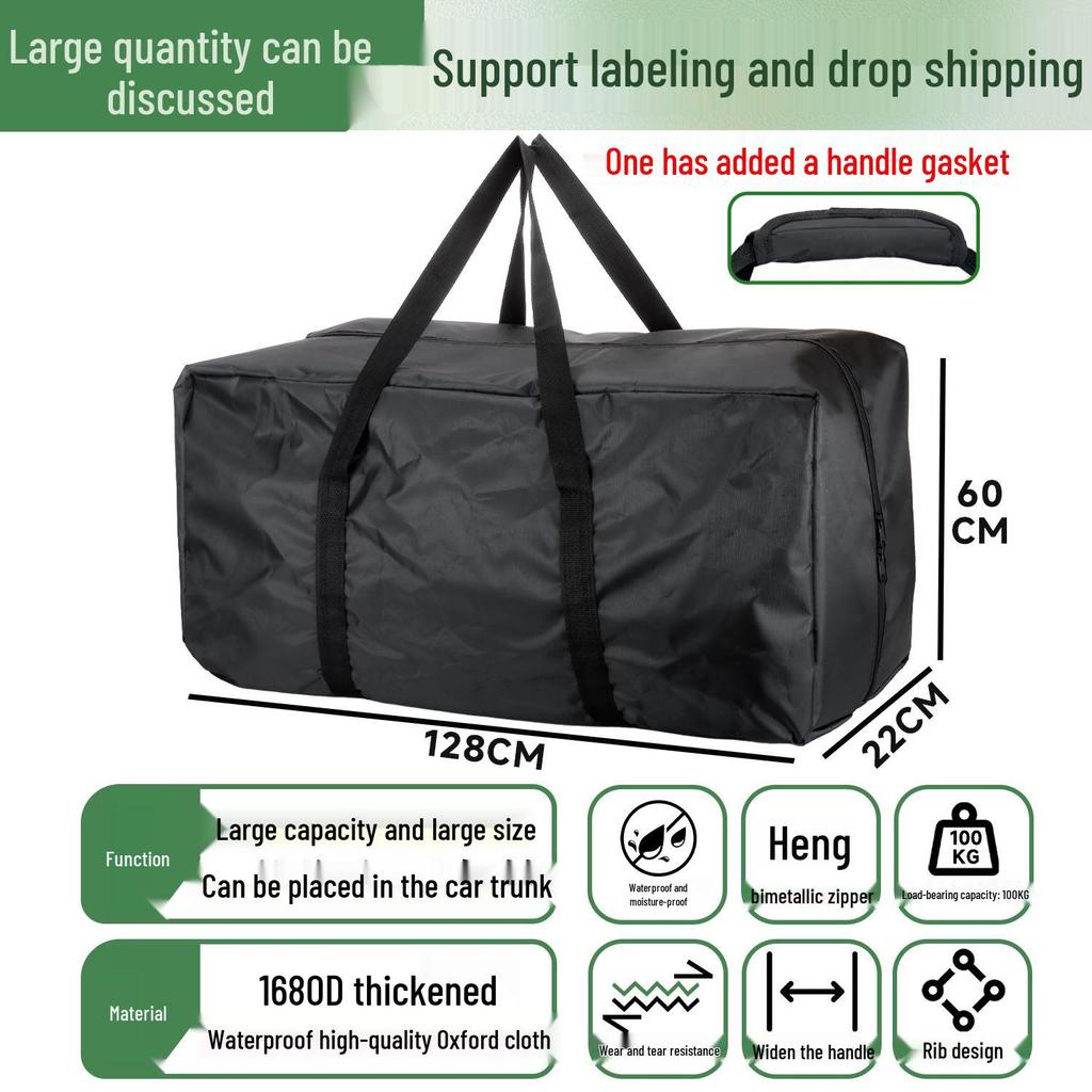 Waterproof 600D Oxford Cloth Camping Gear Storage Bag - Large Capacity for Chairs and Tents