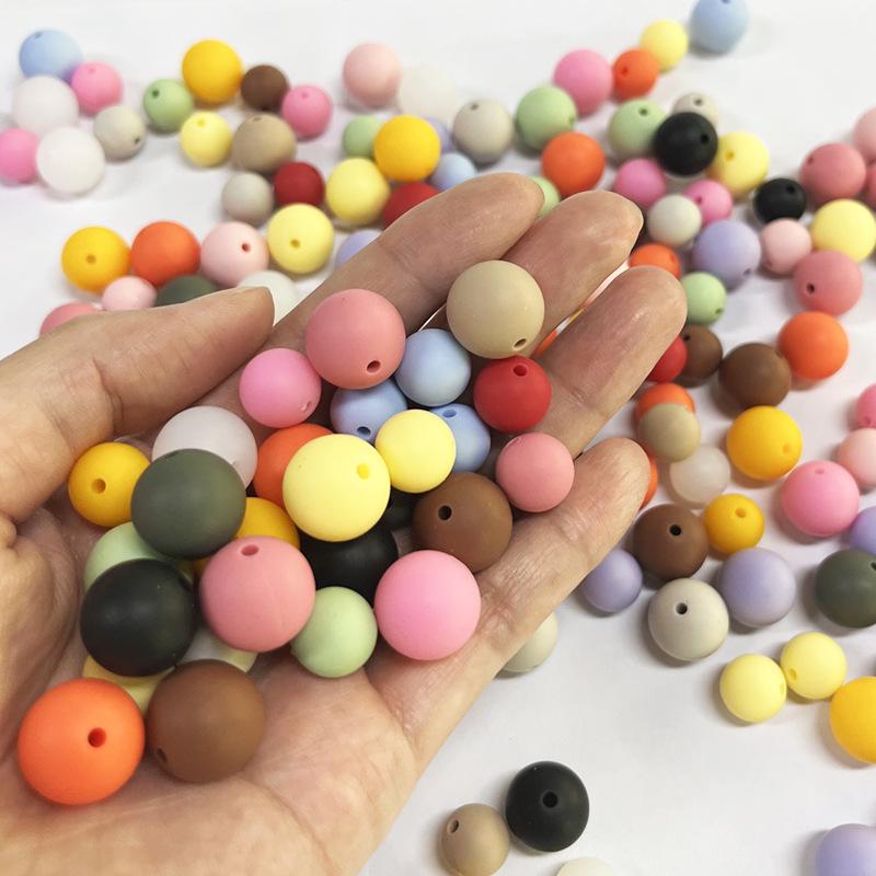 15mm Macaron Silicone Round Beads for Baby DIY Pacifier Chains
