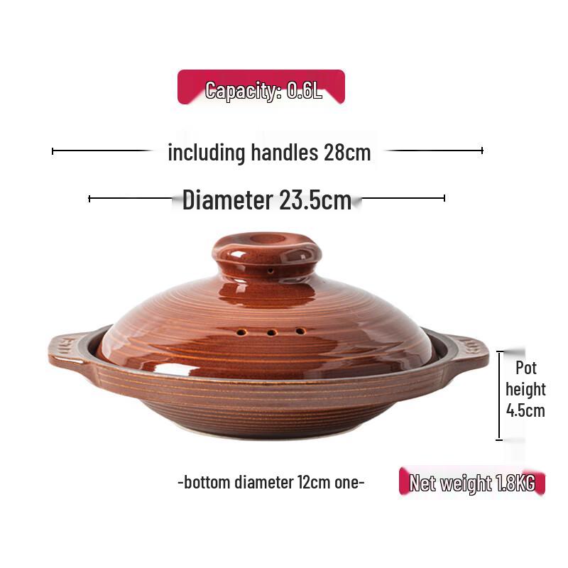 IKTN Ceramic Heat-Resistant Casserole Pot