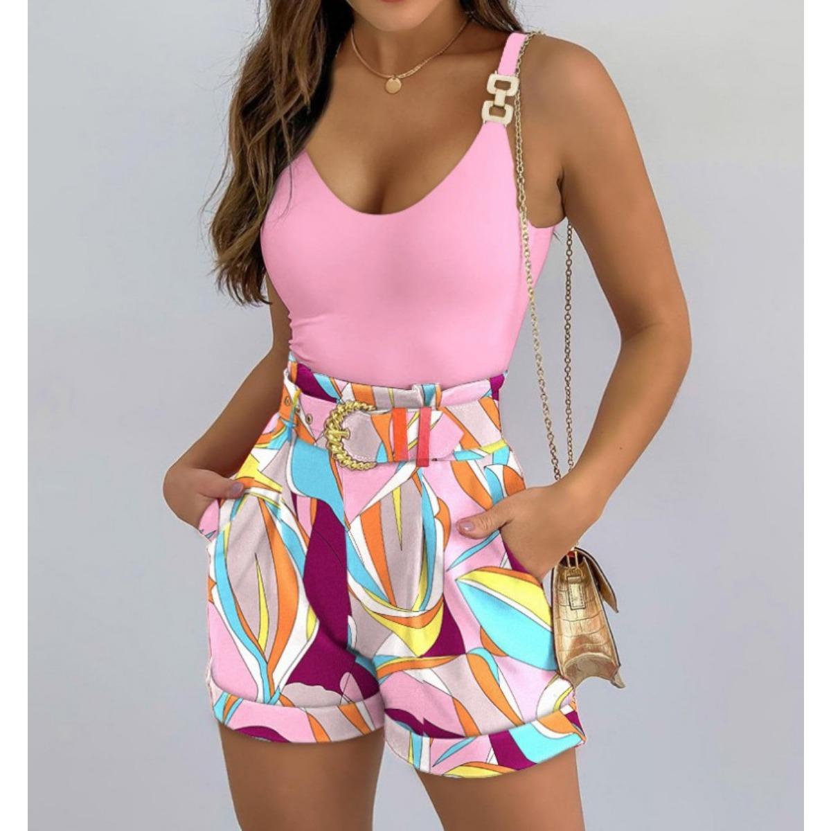 

Без рукавов, свисающая горловина новый повседневный модный костюм женская одежда XXL