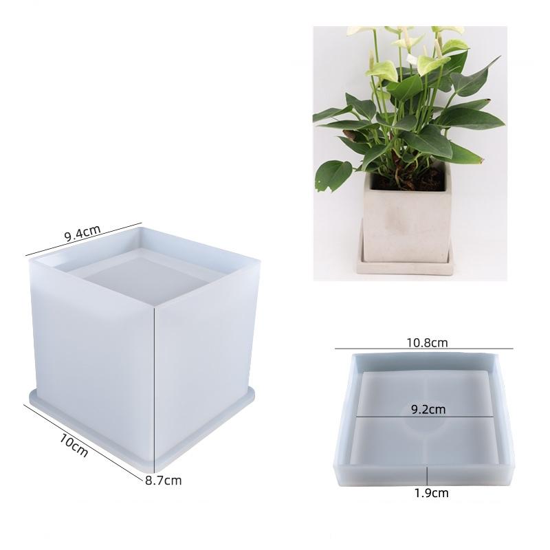 Cylinder Flower Pot Clay Silicone Mold DIY Handmade UV Epoxy Resin Mold Pen Holder Boxes Table Storage Making Mould Tools