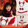 Halloween Little Devil Headband Tie and Tail Set - 3 Piece Costume Accessory for Party
