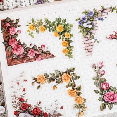 30 ks Samolepky s květinovými rohy PET samolepkový balíček DIY dekorace deníku samolepka album scrapbooking Junk Journal
