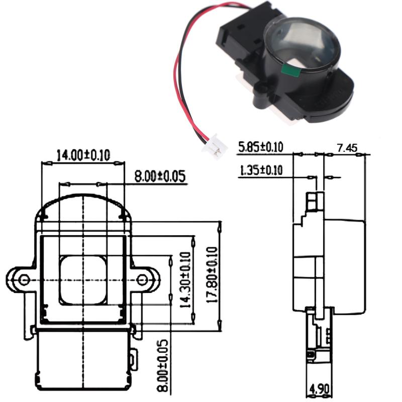 M14 Direct Interface All Metal Ir-Cut Dual Filter Day Night D14 Switcher 20Mm Hole Distance Height 13.3Mm