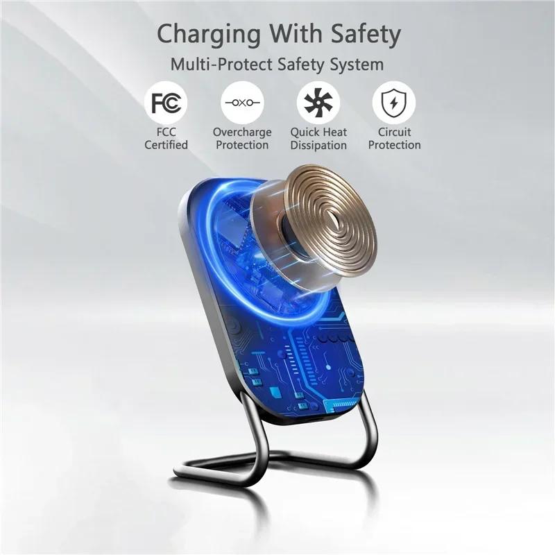 Magnetic Wireless Charger Stand Pad 30W Induction Fast Charging Station Holder for iPhone 16 15 14 Samsung S24 S23 Note Xiaomi