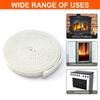 10/15mm Fireplace white Sealing Rope Wood Burning Stove Door Self-Adhesive Fiberglass Sealing Cord Replacement Black Gasket Tape