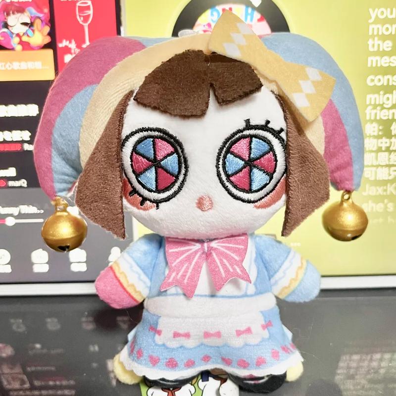 Kawaii The Amazing Digital Circus Plush Keychain Set 3pcs Pomni Jax Caine Soft Mini Dolls For Fans Bag Charm And Birthday Gift