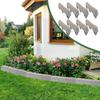 8-Piece set Garden Edging Border Fence Imitation Stones Brick Lawn Plant Flower Grass Support Stake Outdoor Decorative Edging