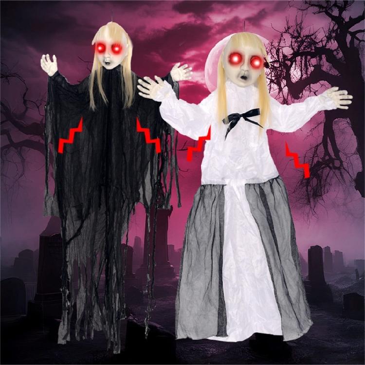 Scary Skeleton with Sound Effect Voice Activated Skeleton With Light up LED Eye For Indoor and Outdoor Decoration