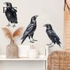 Personalized Home Ornament Halloween Black Crow Wall Stickers, Raven Decals, Removable Room Mural Waterproof PVC Peel And Stick Art Decors for