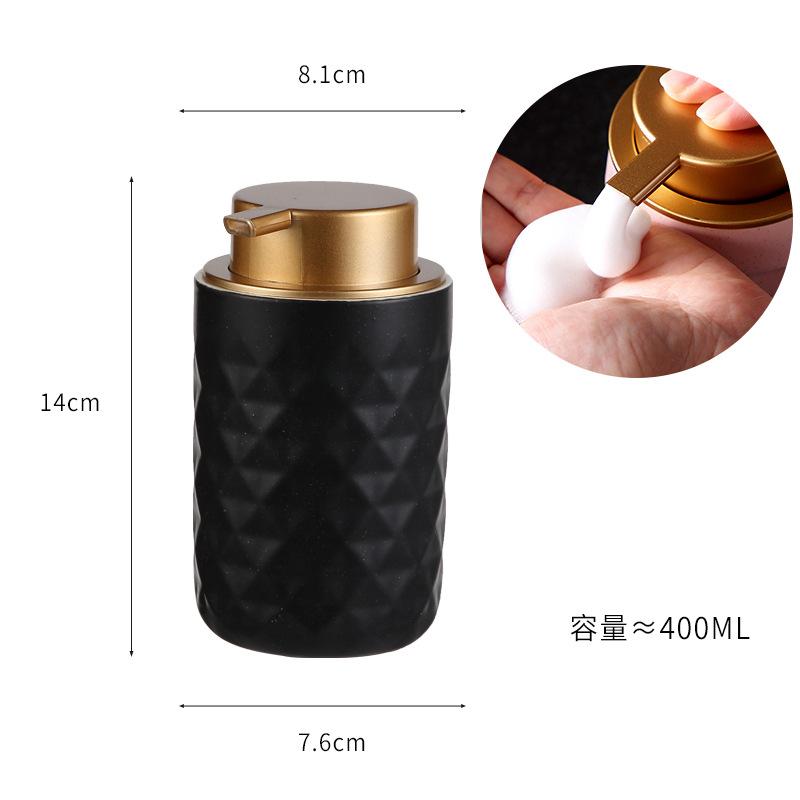 Ceramic press type bath gel bubble bottle hand wash shampoo soap dispenser bathroom accessories household liquid lotion bottle