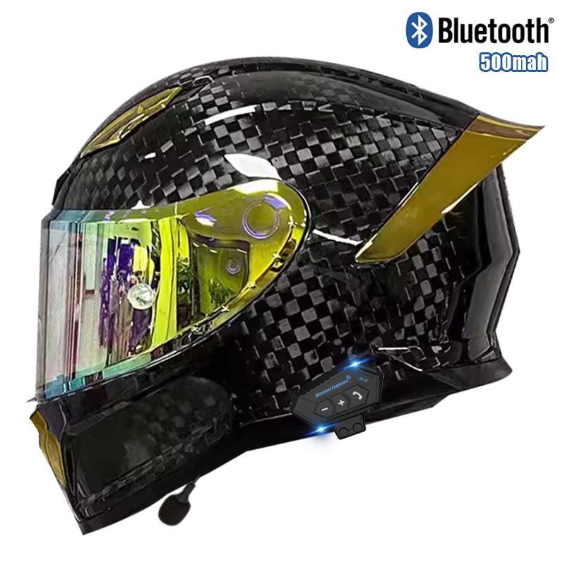 

Шолом з вуглеволокна Dot Повнолицевий шолом Легкий Локомотивний Туристичний Bluetooth Шолом для бігу Чоловічий та Жіночий Шолом на чотири сезони XL