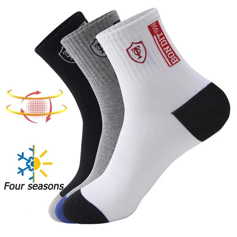 5/10pairs Men's Sport Socks Spring Autumn Breathable Cotton Male Socks Sweat-absorbing Deodorant Leisure Ankle Sock Size 38-46