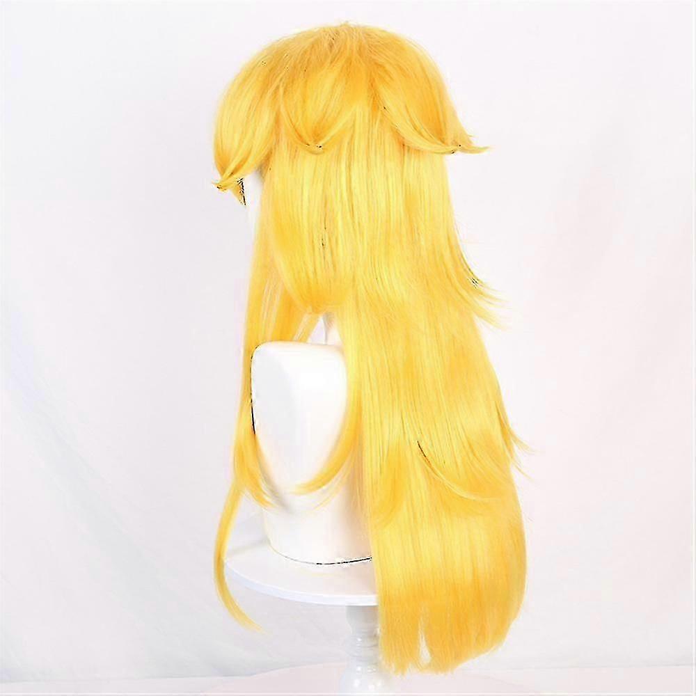 Halloweenské potřeby Super Mario Bros. Princezna Peach Parukový Cosplay Princezna Houbička Syntetické Vlasy Dlouhé Vlnité Blond Paruky