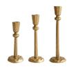 Elegant Gold Colored Iron Taper Candle Holders Tall Candlestick Stand For Special Event And Everyday Home Decorative Use