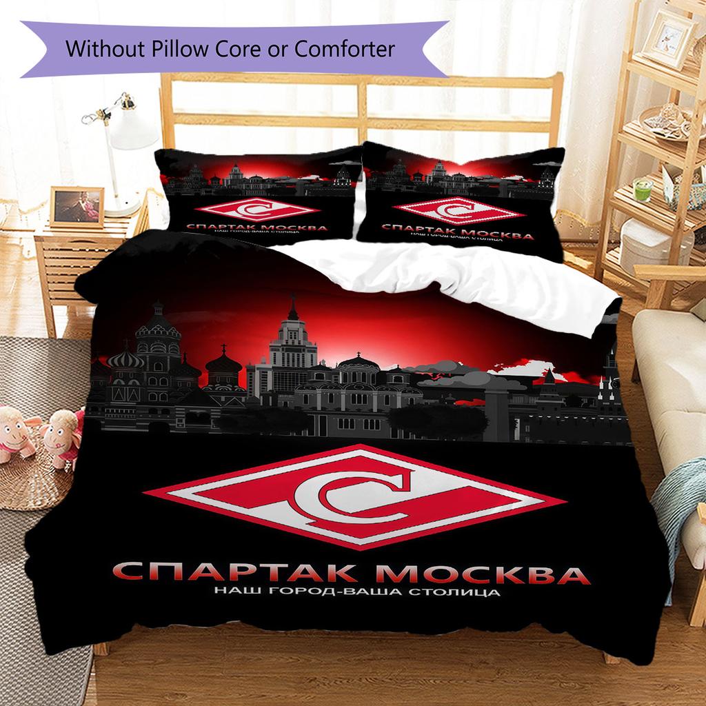 Spartak Moscow Gleam Bedding Quilt Set Quilt Cover Pillowcase Home Decoration Birthday Gift (1 * duvet cover + 2 * pillowcase, without core)