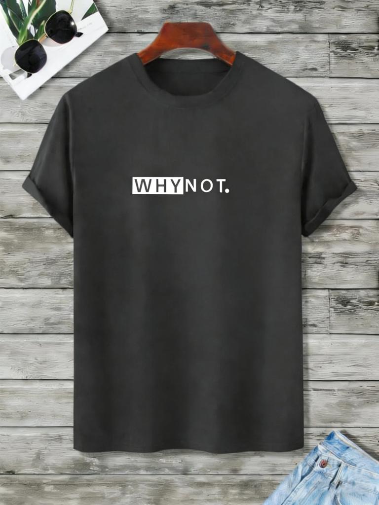 Why Not Stateunisext Shirt Unisex Minimalist Slogan Cotton Casual Tee