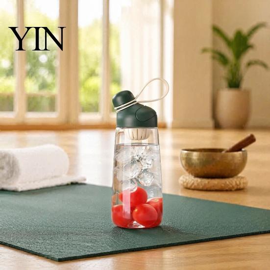Travel Water Bottle Tritan Plastic Bottle, with Leak Proof Lid, 600ml Capacity, Fast Ergonomic Sport Vessel Drinking Spout Sports for Fitness Running