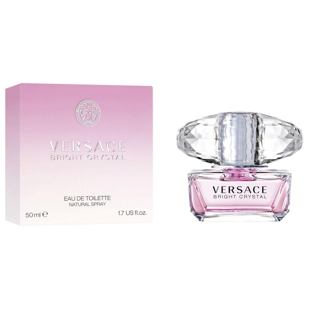 Versace Bright Crystal 50ml Eau de Toilette - Perfume feminino elegante com clareza radiante