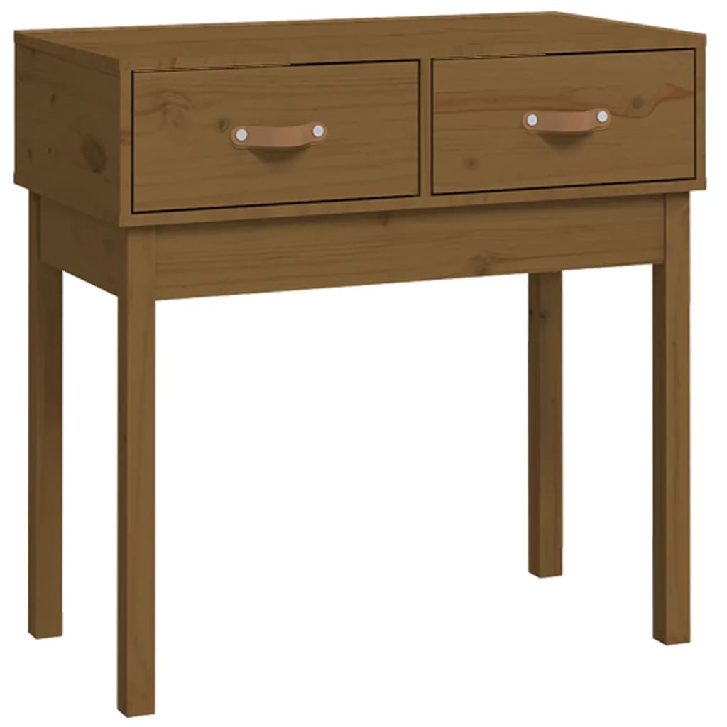 Vidaxl Console Table, Honey Brown, 76.5X40X75 Cm, Pine Wood