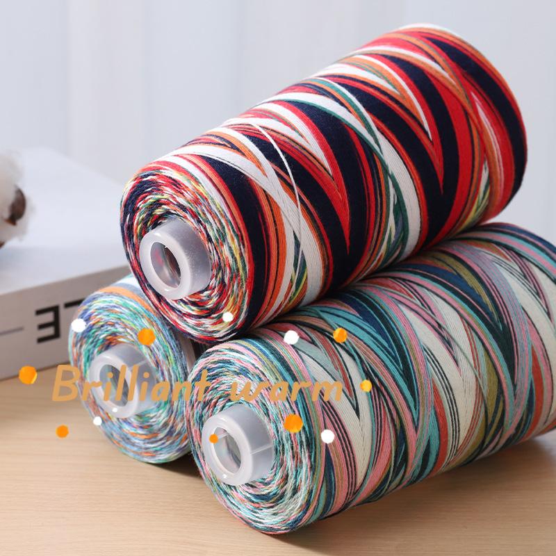 50/300g Colorful Pure Cotton Thread 5.4 Strands Single Strand Medium Fine Thread DIY Hand Woven Sweater Yarn Soft Skin Friendly