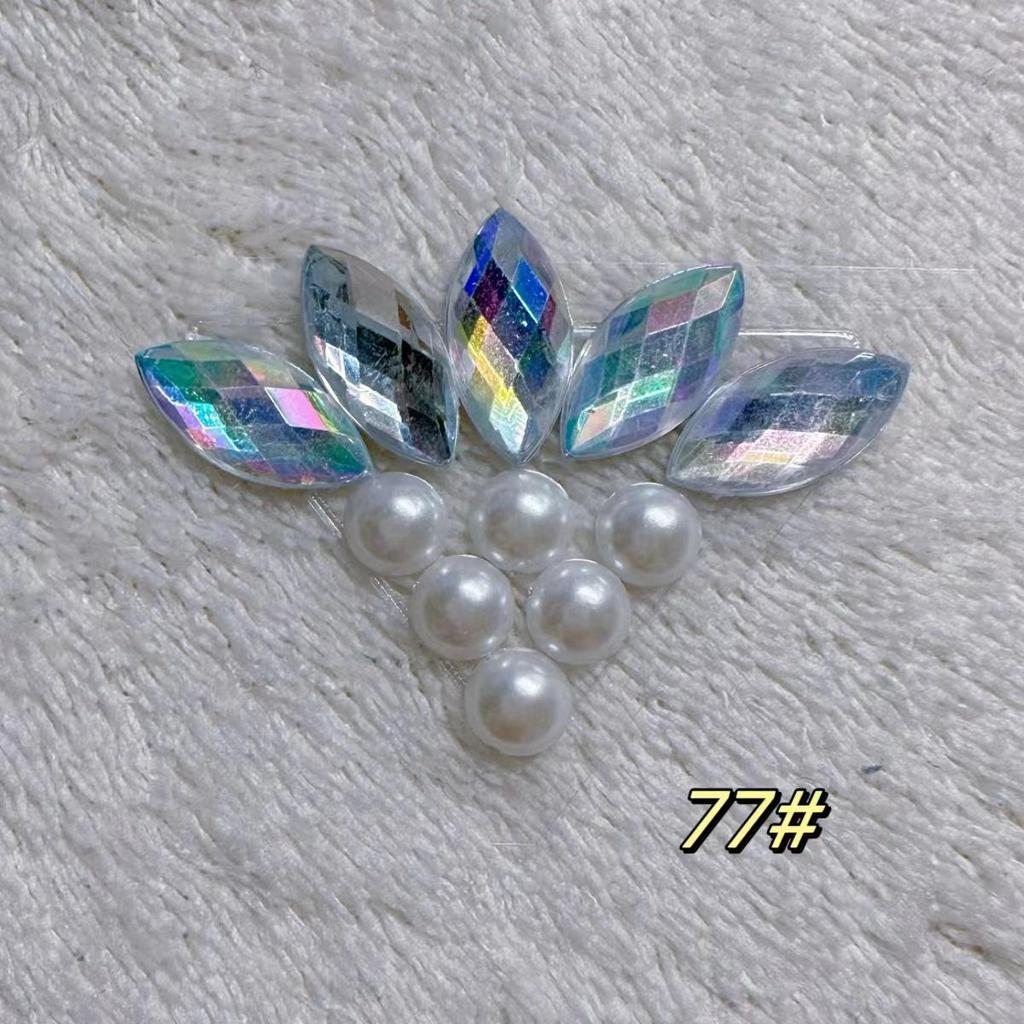 Self-Adhesive Children's Colorful Eyebrow Stickers for Stage Performance and Princess Makeup with Ancient Costume Style Tassels.