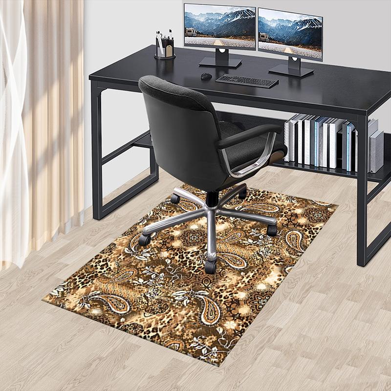 1PC Leopard Print Paisley Extra Large Non Slip Floor carpet, Office, family, bedroom Large Area Rug Indoor Rugs, Vibrant Colors