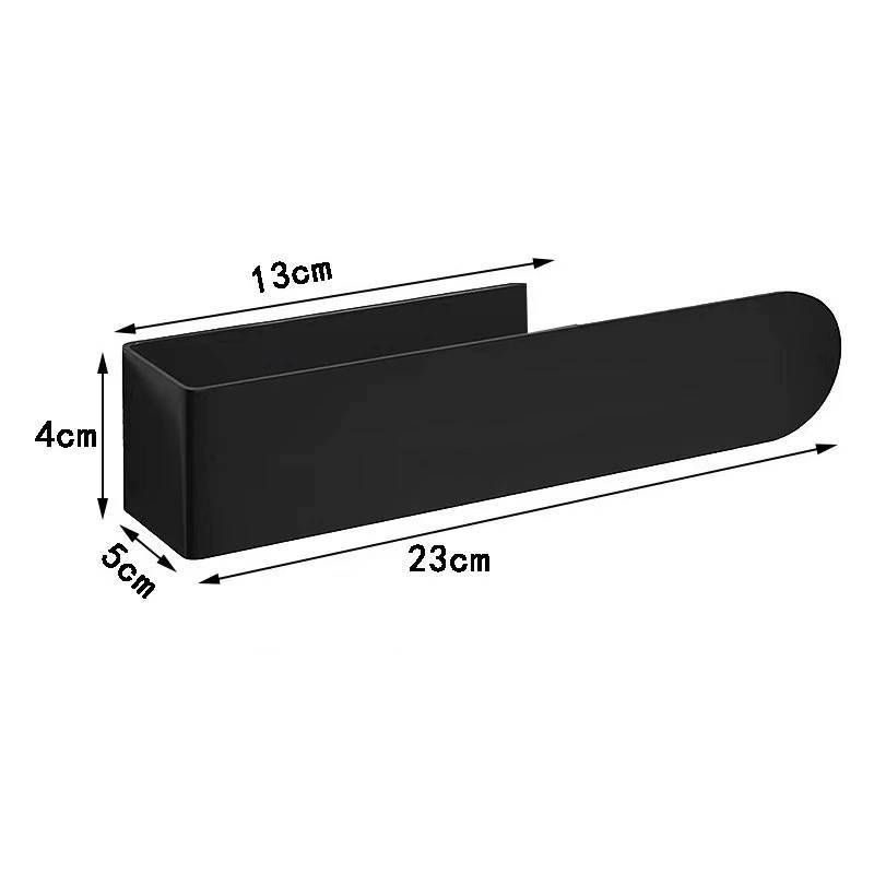 

Black Stainless Steel Towel Holder Wall Mount For Bathroom And Kitchen Storage Solution Black 23CM