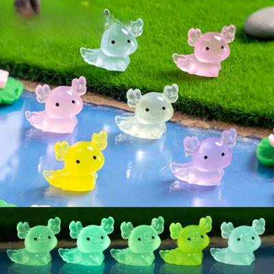Micro Landscape Cartoon Cute Glow-in-the-dark Hexagonal Dragon Decoration Fish Tank Moss Landscape Resin Crafts Tabletop Decoration