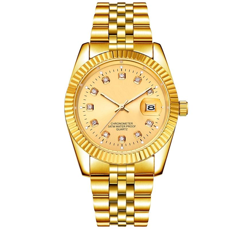 Montre à Quartz pour Homme Vintage Affaires Étanche Calendrier Montre-Bracelet