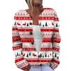 LLL-YK01 Christmas Crew Neck Cardigan Sweater 3D Printing