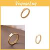 Minimalistischer Titanstahlring für Damen mit Vergoldung und geometrischem Design
