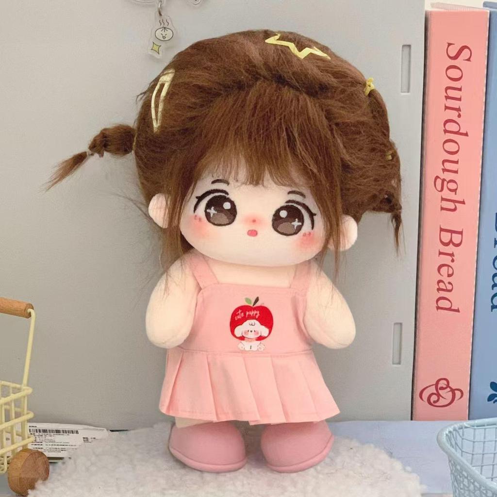 20cm Kawaii Idol Plush Cotton Doll Toys Stuffed Super Star Figure Dolls Cute Fat Body Can Change Clothes Fans Collection Gifts