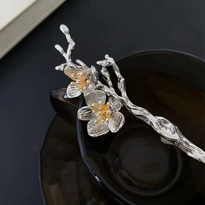 

New Chinese Style Peach Flower Women s Hairpin Party Wedding Dress Cheongsam Hanfu Hair Sticks Fashion Match Hair Accessorie