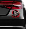 Heißer Metallskelett-Totenkopf im Einschussloch Autoaufkleber Windschutzscheibe Stoßstange Motorradhelm Aufkleber Vinyl Kratzer Wasserdichtes PVC
