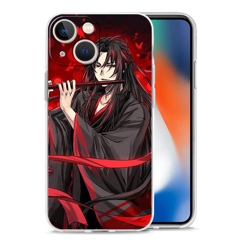 Luxus-Telefonhülle für iPhone 15 14 13 12 11 Pro Max XS X XR 7 8 Plus Soft Clear Stoßfeste Hülle Anime Mo Dao Zu Shi Wei Wuxian